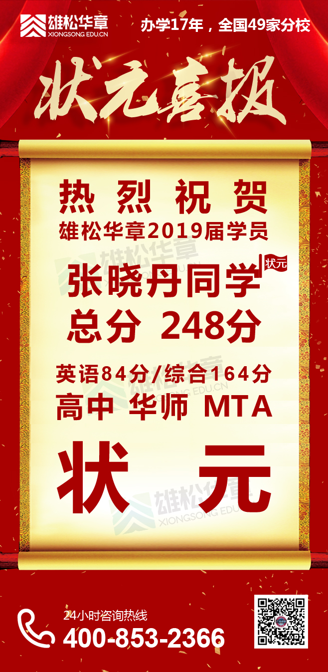 【華章狀元榜】華章學(xué)員摘取2019中大嶺院、暨大、廣外、華師4狀元